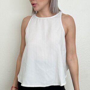 Lululemon White High Low Tank Top